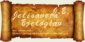 Jelisaveta Bjeloglav vizit kartica